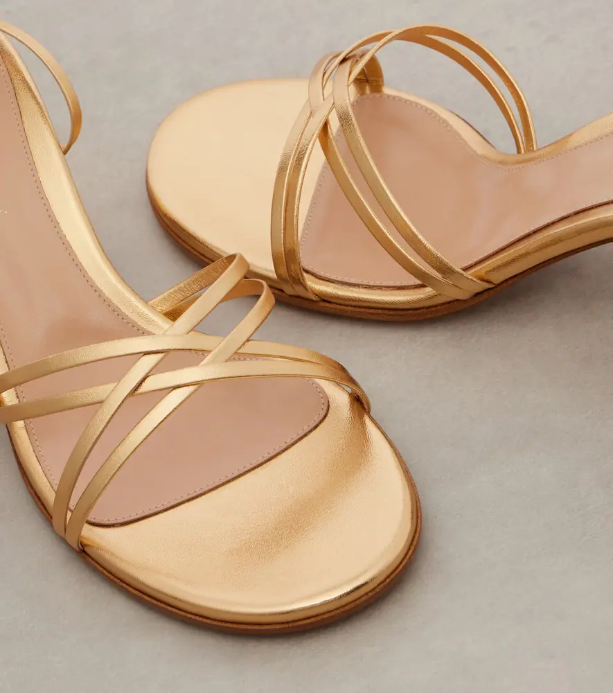 Gianvito Rossi Metallic leather sandals | Thumbnail 3 Gianvito Rossi Metallic leather sandals | Thumbnail 3