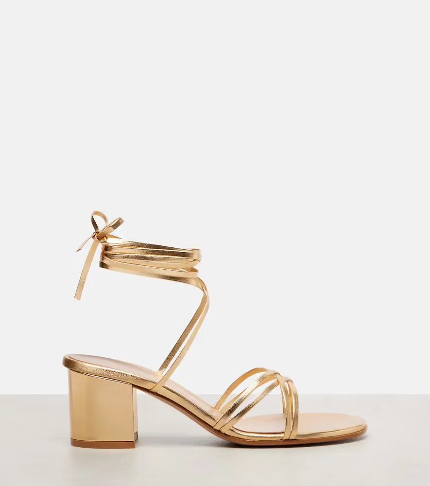 Gianvito Rossi Metallic leather sandals | Thumbnail 4 Gianvito Rossi Metallic leather sandals | Thumbnail 4