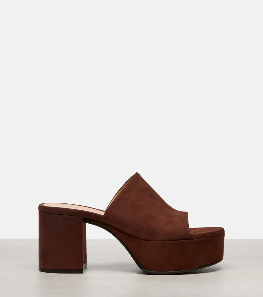 Gianvito Rossi Suede platform mules | Thumbnail 3 Gianvito Rossi Suede platform mules | Thumbnail 3