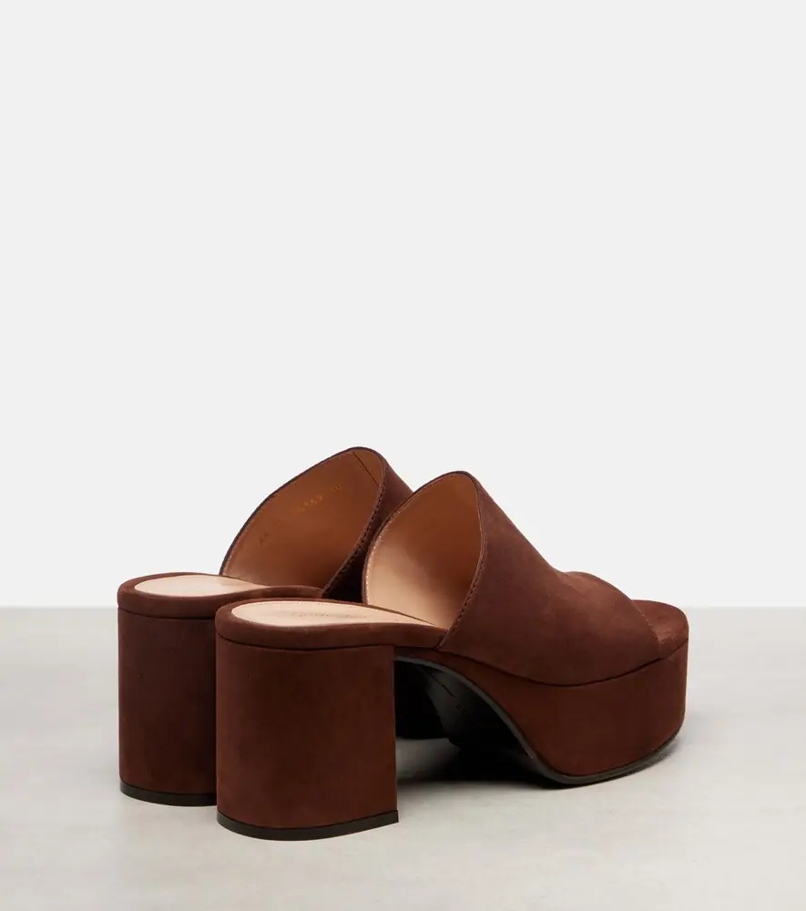 Gianvito Rossi Suede platform mules | Thumbnail 4 Gianvito Rossi Suede platform mules | Thumbnail 4