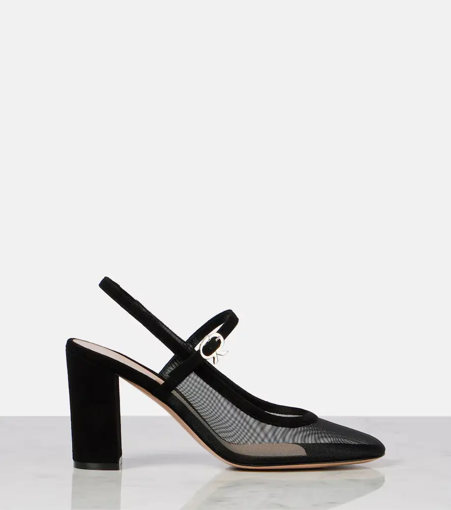 Gianvito Rossi Francoise 85 leather slingback pumps | Thumbnail 2