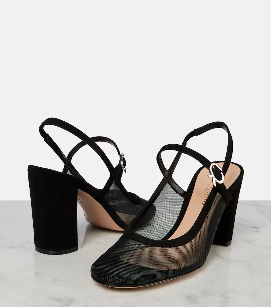 Gianvito Rossi Francoise 85 leather slingback pumps | Thumbnail 3