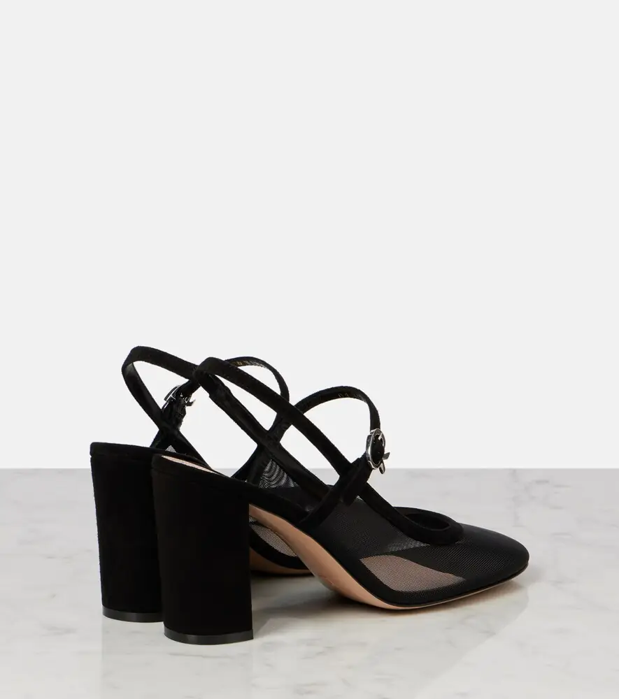 Gianvito Rossi Francoise 85 leather slingback pumps | Thumbnail 4