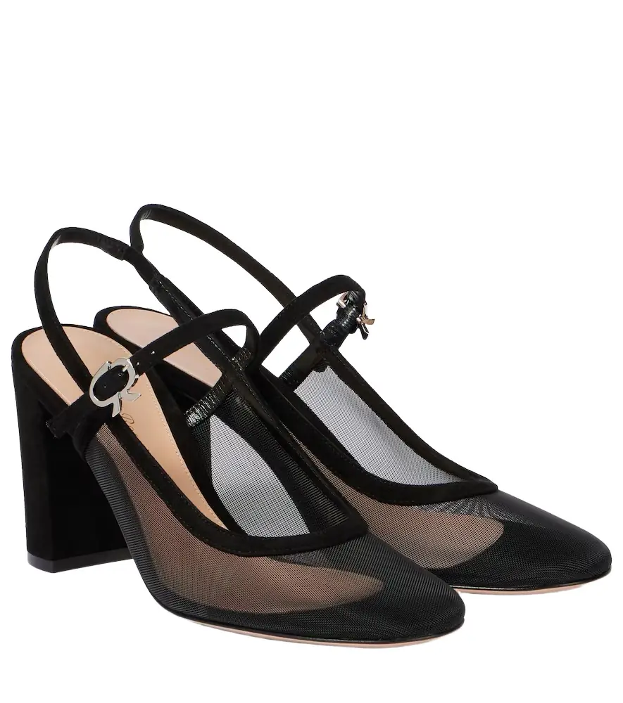 Gianvito Rossi Francoise 85 leather slingback pumps