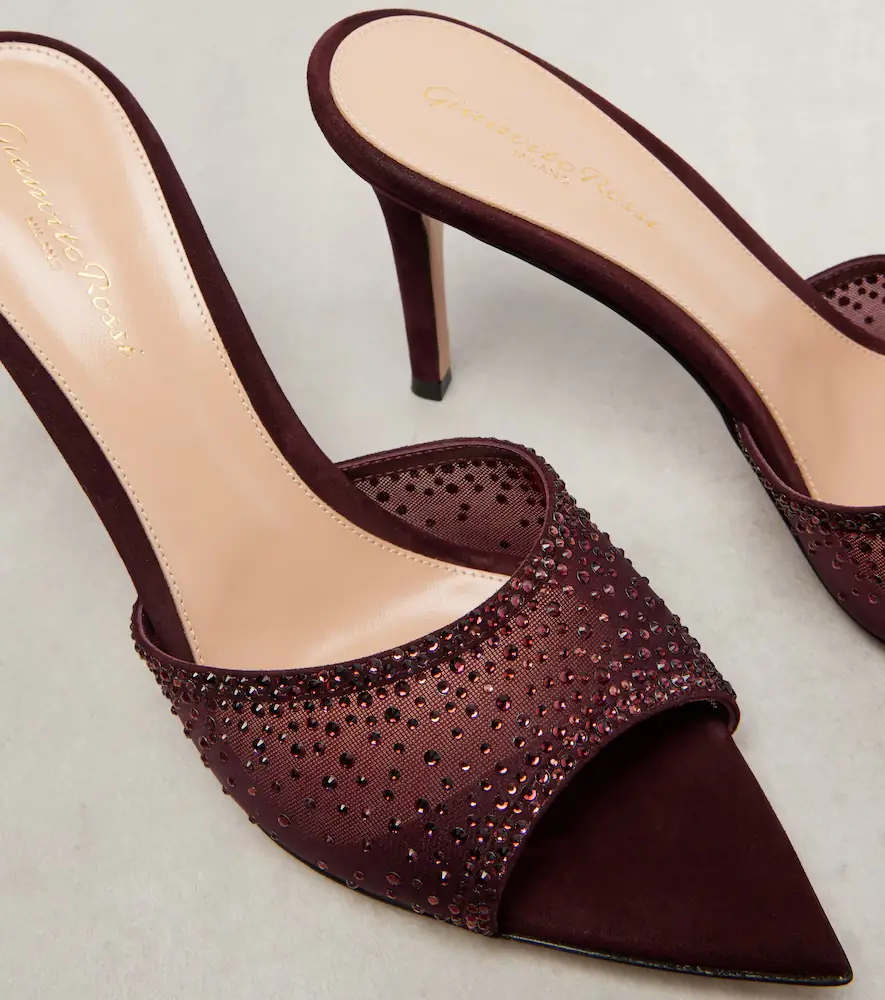 Gianvito Rossi Rania 85 crystal-embellished mules | Thumbnail 3