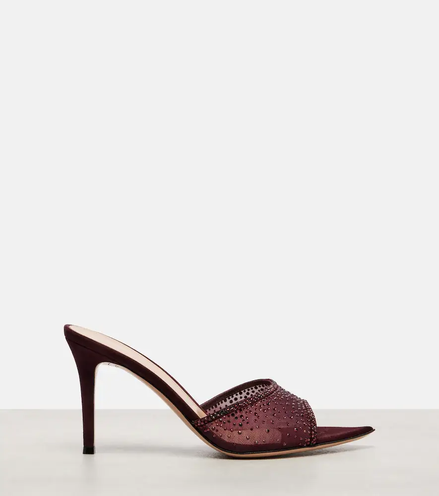 Gianvito Rossi Rania 85 crystal-embellished mules | Thumbnail 4