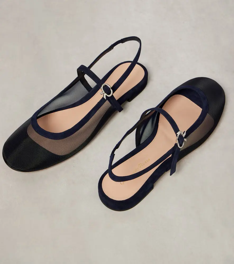 Gianvito Rossi Leather-trimmed organza ballet flats | Thumbnail 5 Gianvito Rossi Leather-trimmed organza ballet flats | Thumbnail 5