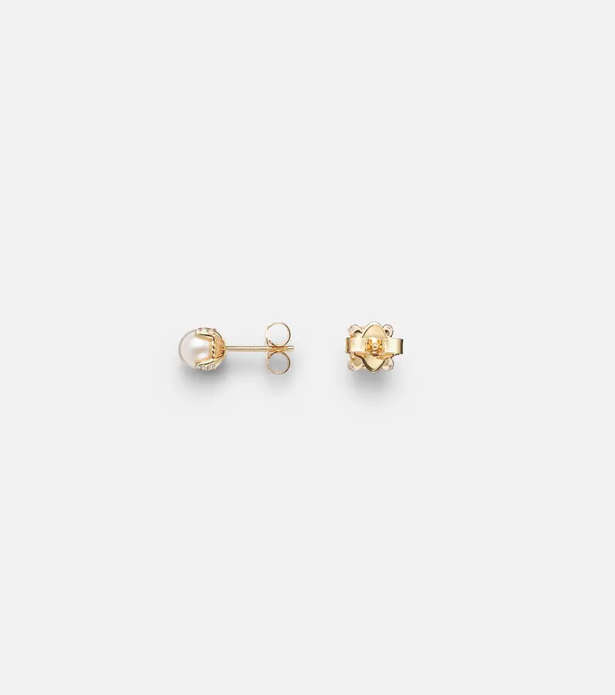 David Yurman Pearl Classics 18kt gold earrings with pearls and diamonds | Thumbnail 2