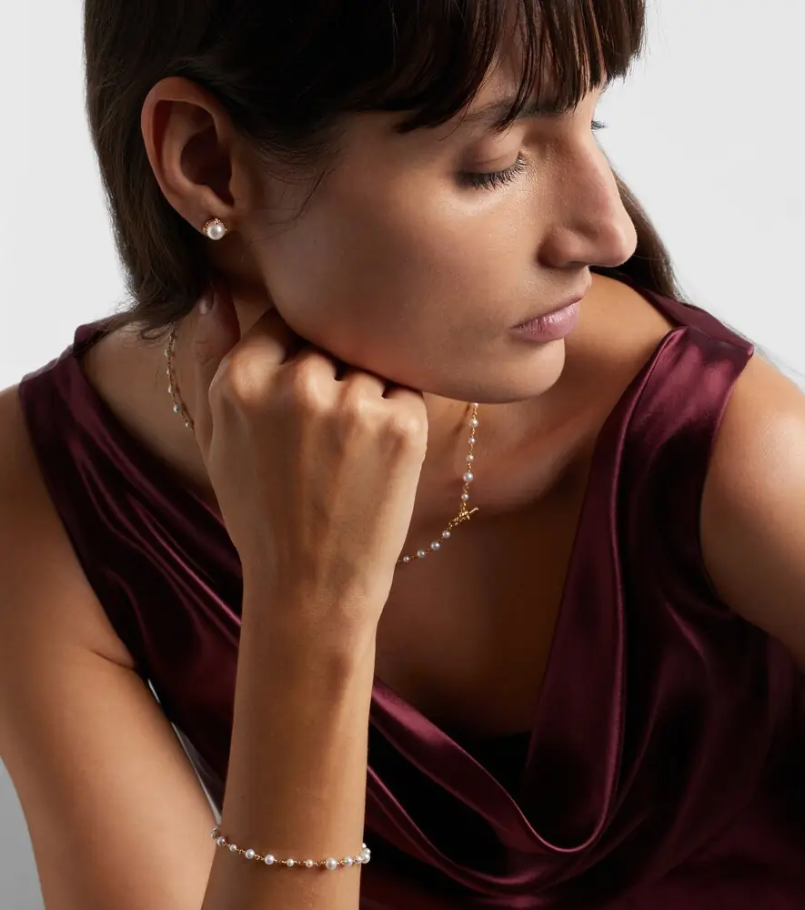 David Yurman Pearl Classics 18kt gold earrings with pearls and diamonds | Thumbnail 3
