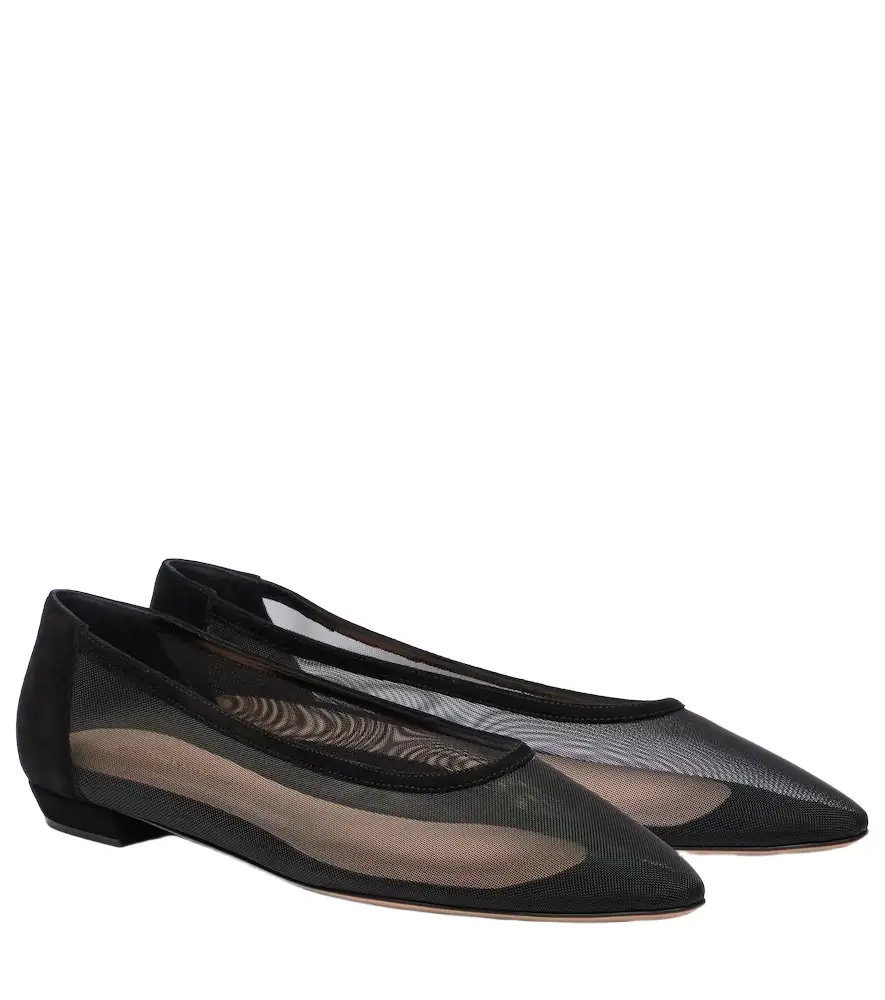 Gianvito Rossi Sheer organza ballet flats