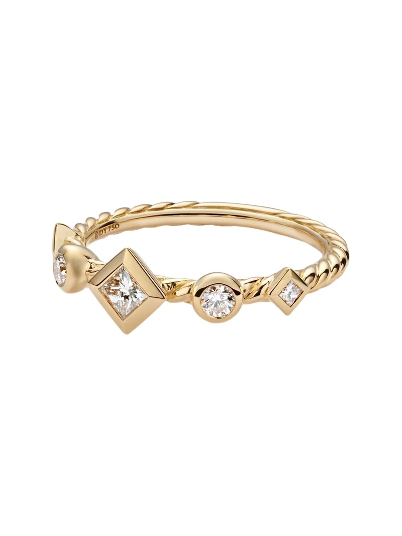 David Yurman Cable Collectibles Cable 18kt gold ring with diamonds