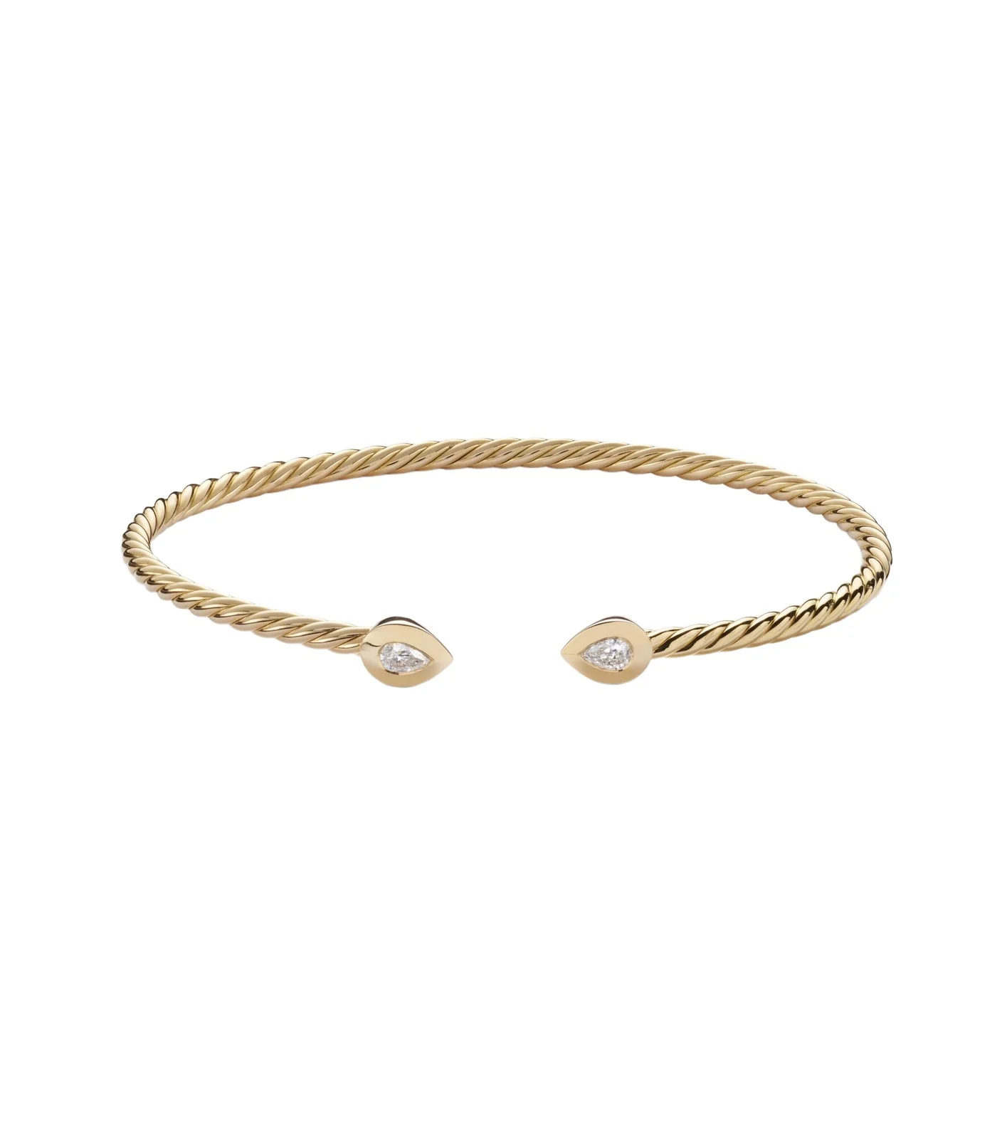 Petite Modern Renaissance Cablespira 18kt gold bracelet with diamonds Petite Modern Renaissance Cablespira 18kt gold bracelet with diamonds