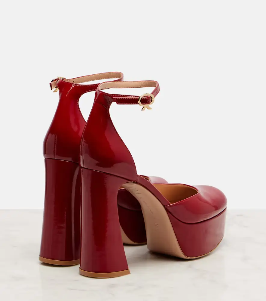 Gianvito Rossi Hilary 100 patent leather platform pumps | Thumbnail 4