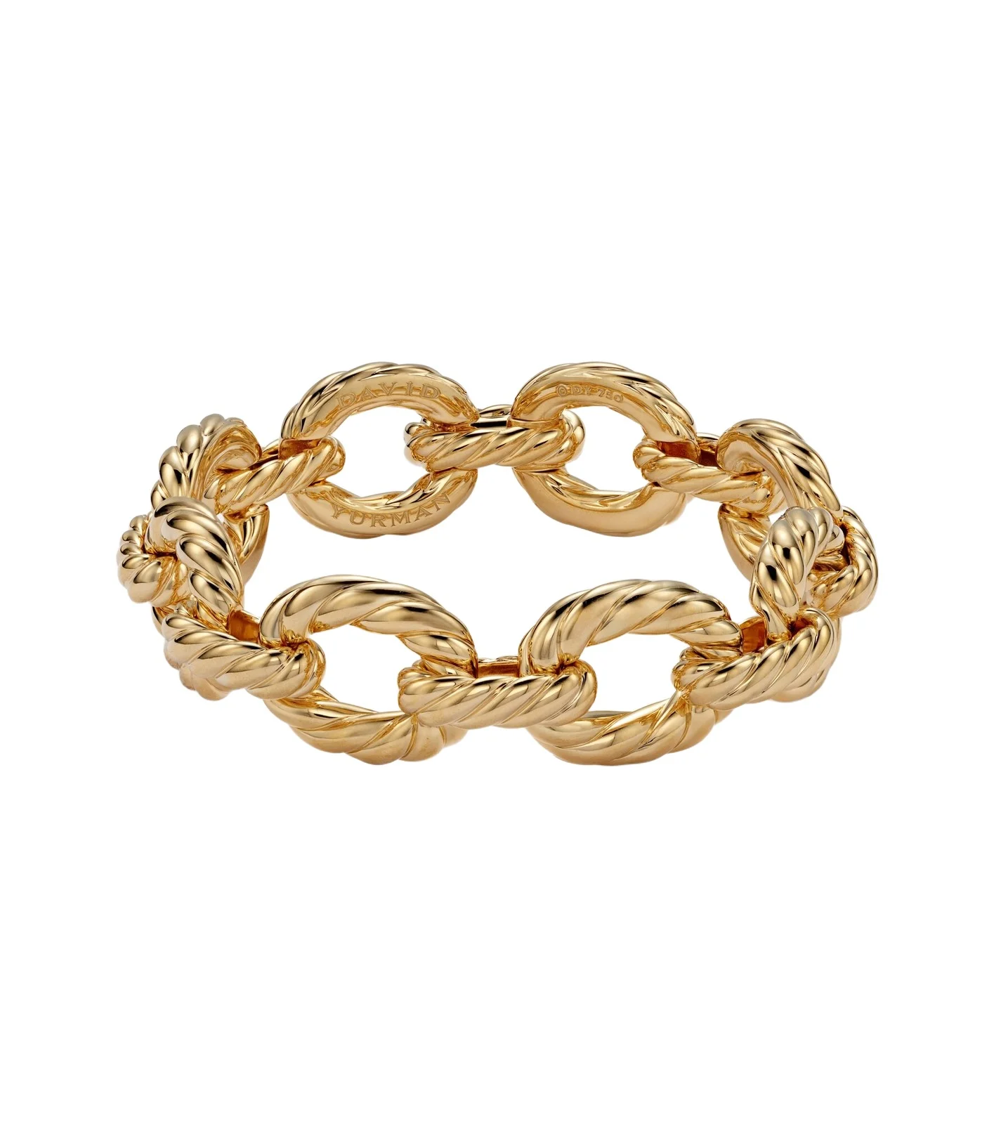 Sculpted Cable 18kt gold chain bracelet