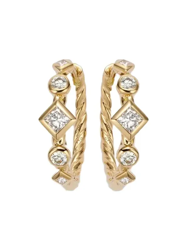 Petite Modern Renaissance 18kt gold earrings with diamonds Petite Modern Renaissance 18kt gold earrings with diamonds
