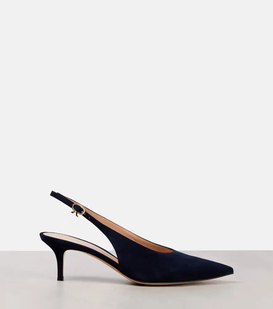 Gianvito Rossi Robbie 55 suede slingback pumps | Thumbnail 3