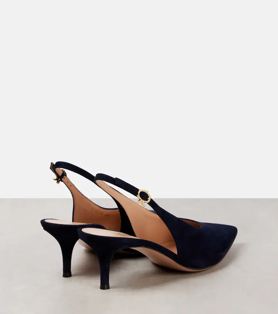 Gianvito Rossi Robbie 55 suede slingback pumps | Thumbnail 4