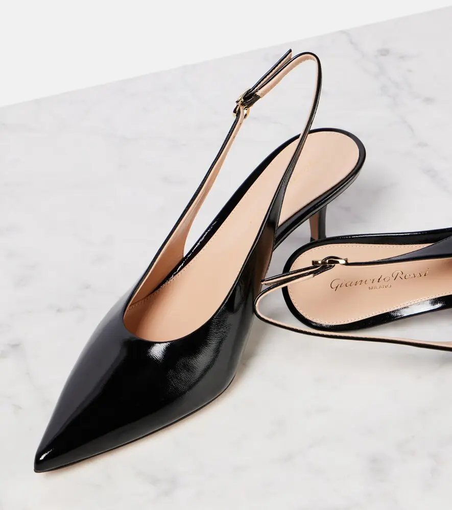 Gianvito Rossi Robbie 55 patent leather slingback pumps | Thumbnail 4 Gianvito Rossi Robbie 55 patent leather slingback pumps | Thumbnail 4