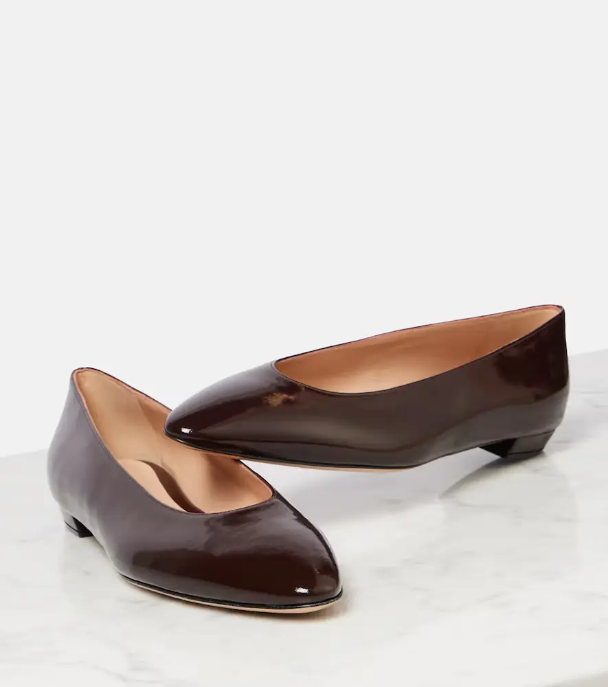 Gianvito Rossi Amelia patent leather ballet flats | Thumbnail 3