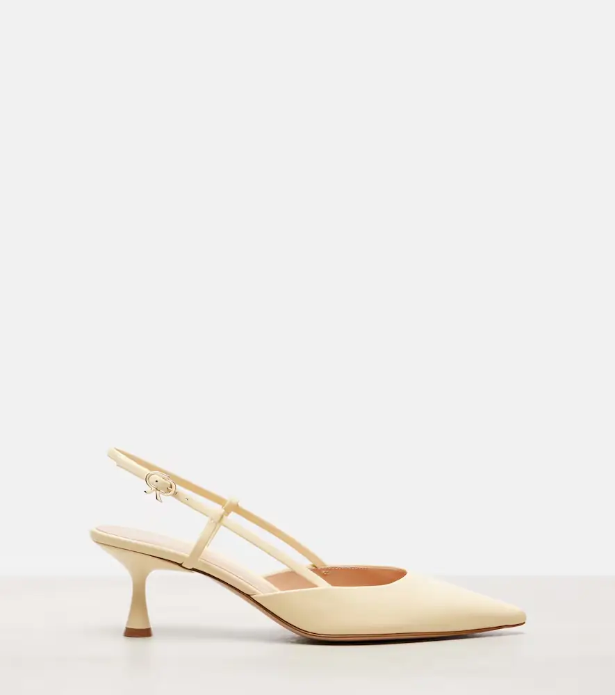 Gianvito Rossi Ascent 55 leather slingback pumps | Thumbnail 3