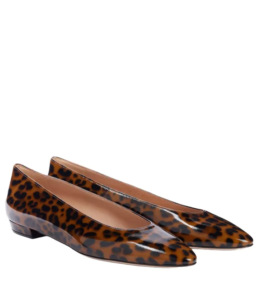 Gianvito Rossi Amelia patent leather ballet flats