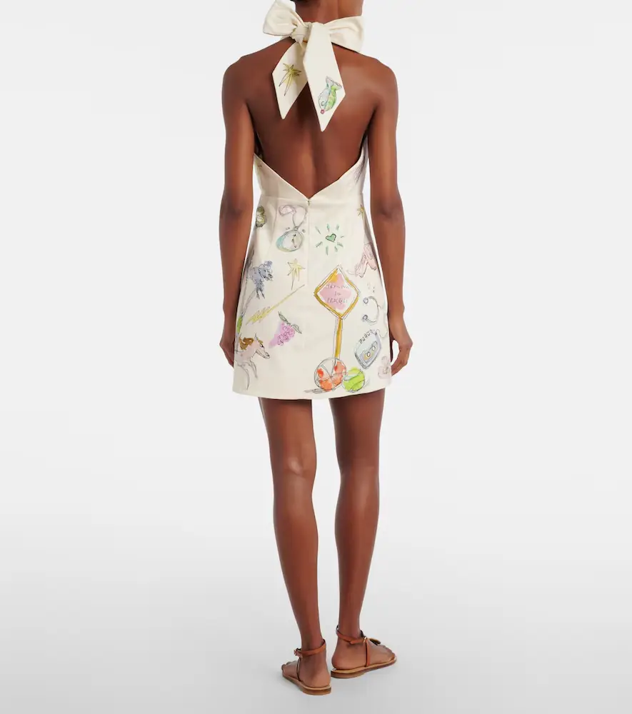 ALÉMAIS Alémais Court printed cotton minidress | Thumbnail 2