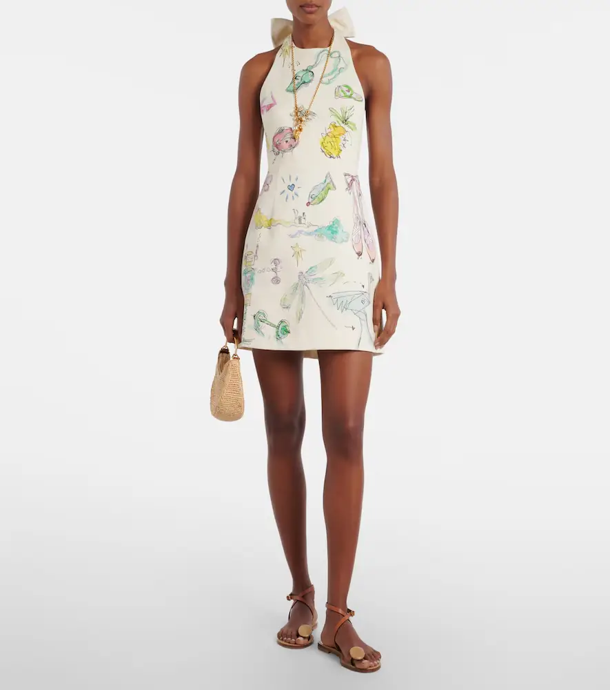 ALÉMAIS Alémais Court printed cotton minidress | Thumbnail 4