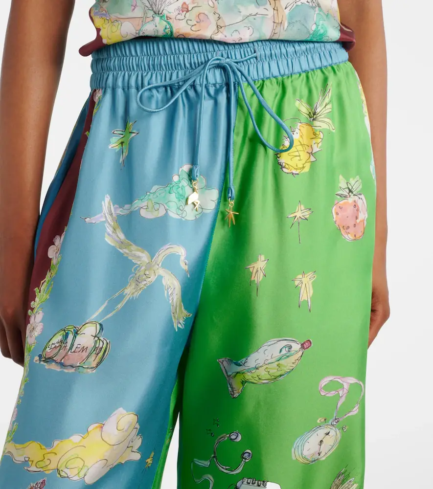 ALÉMAIS Alémais Daria printed silk wide-leg pants | Thumbnail 4
