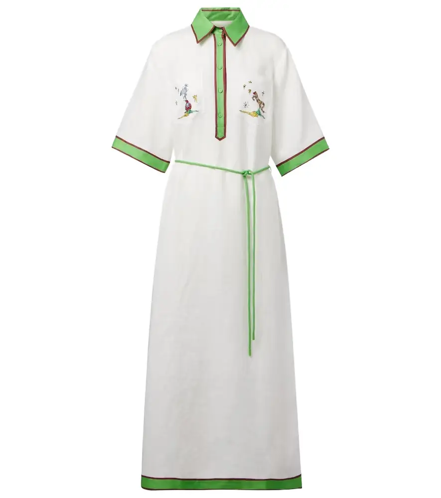 ALÉMAIS Alémais Play linen polo dress