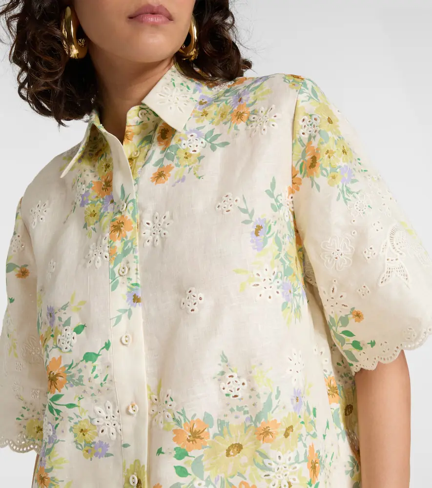 ALÉMAIS Alémais Juliette floral linen shirt | Thumbnail 2