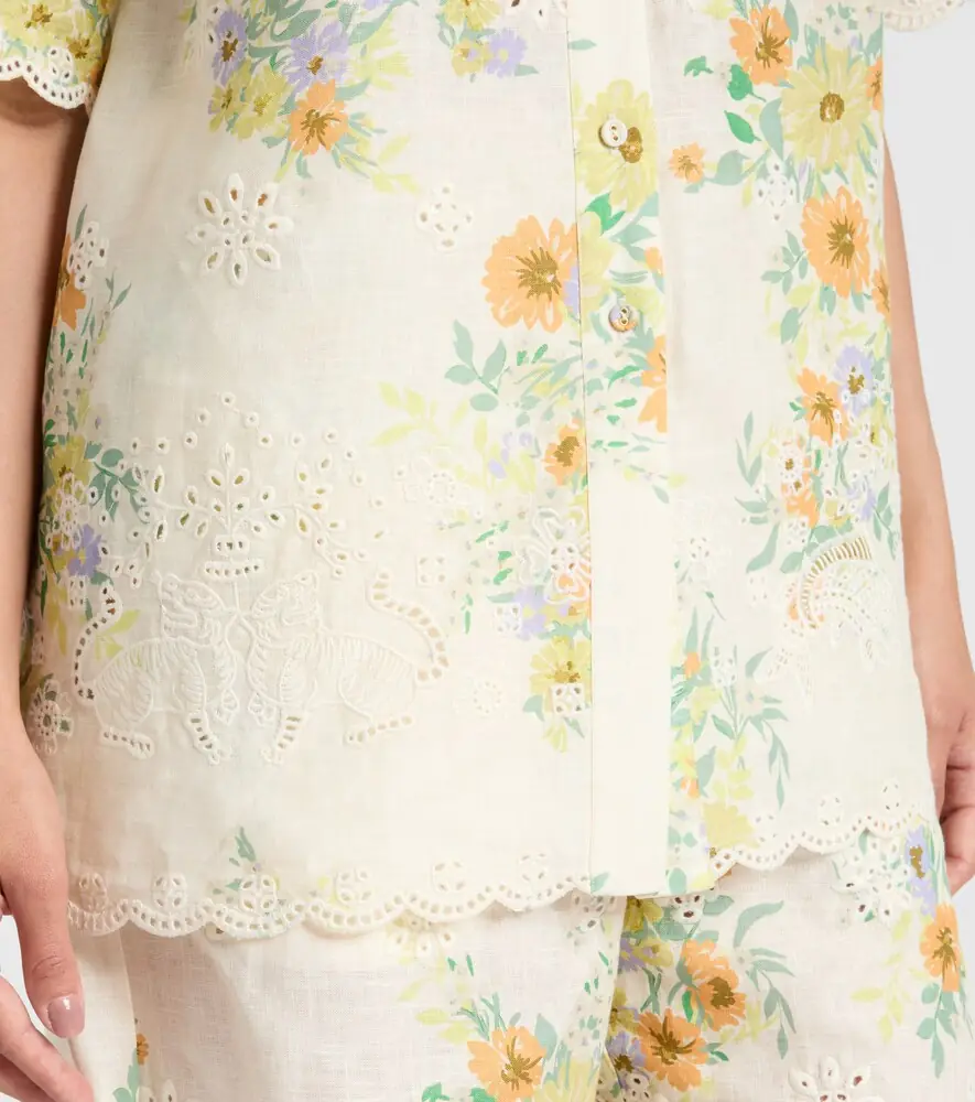 ALÉMAIS Alémais Juliette floral linen shirt | Thumbnail 4