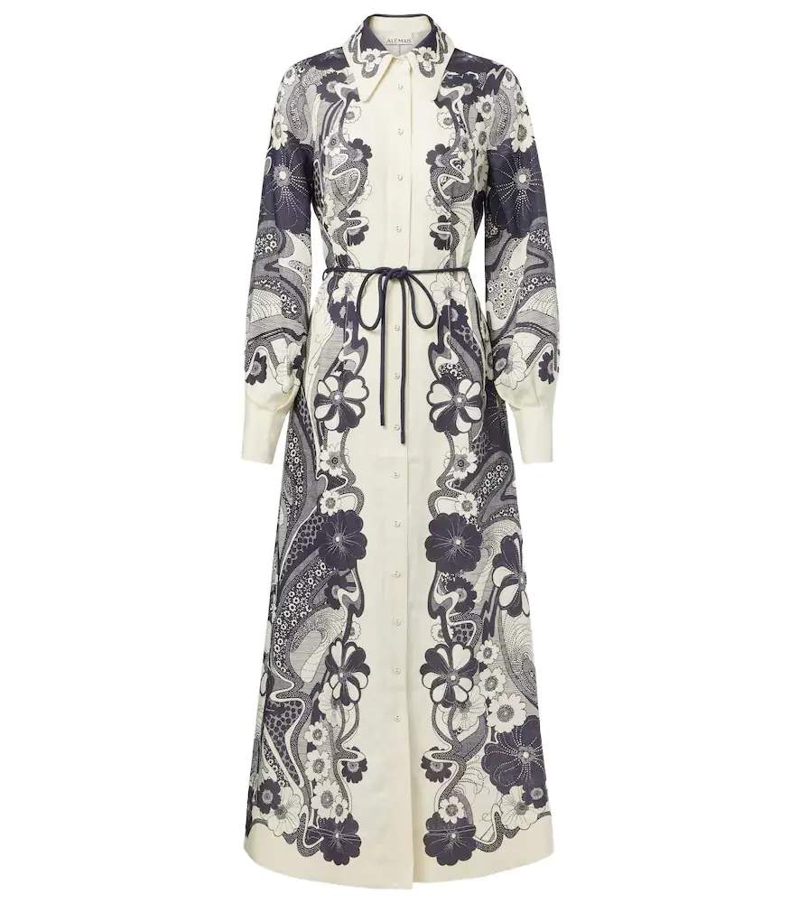 Alemais Alémais Mickey printed linen shirt dress | Image 1 Alemais Alémais Mickey printed linen shirt dress | Image 1