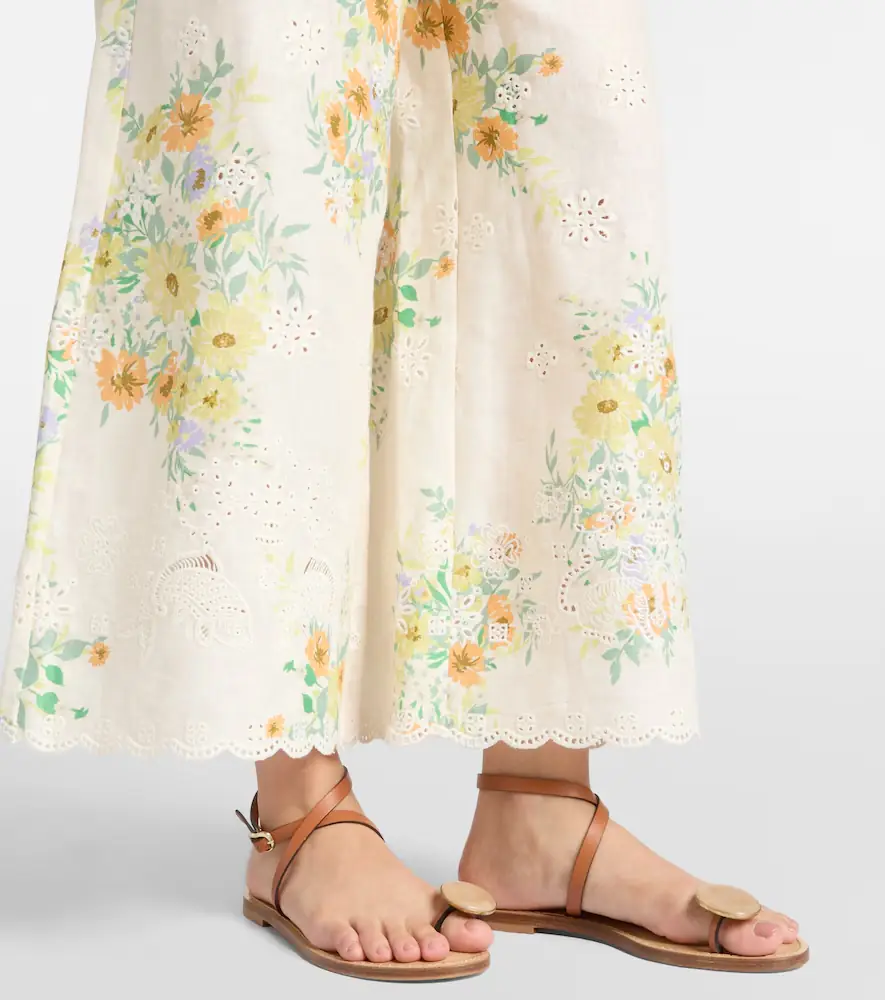 ALÉMAIS Alémais Juliette floral linen wide-leg pants | Thumbnail 4