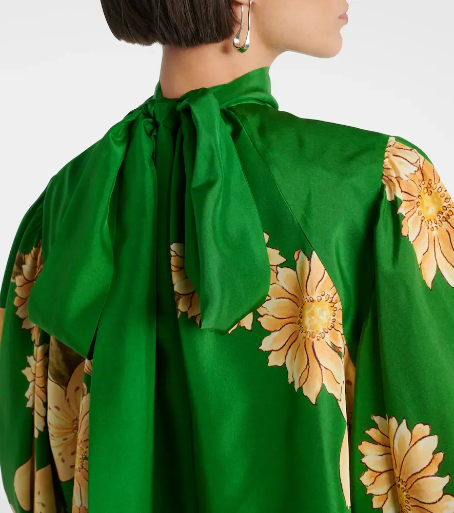 ALÉMAIS Alémais Sage floral silk blouse | Thumbnail 5