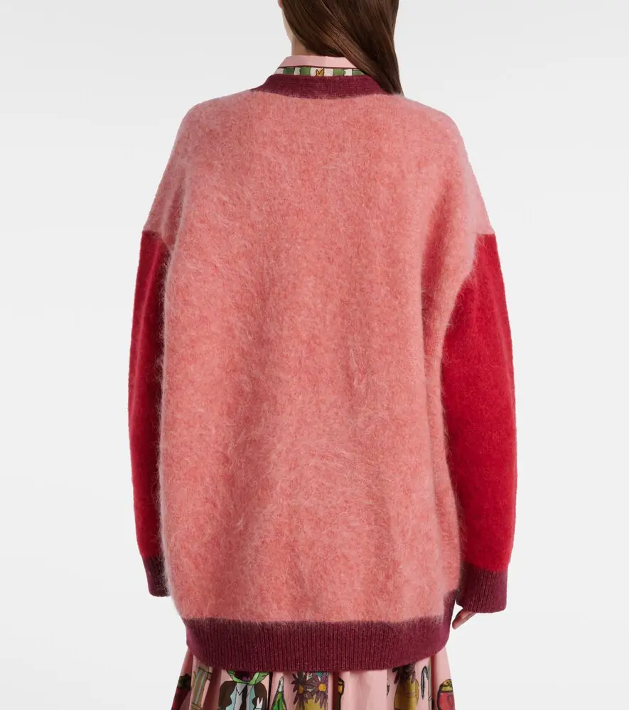 ALÉMAIS Alémais Court embroidered wool-blend cardigan | Thumbnail 6