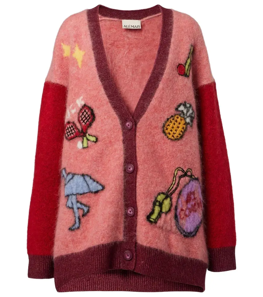 Alemais Alémais Court embroidered wool-blend cardigan | Image 1 Alemais Alémais Court embroidered wool-blend cardigan | Image 1