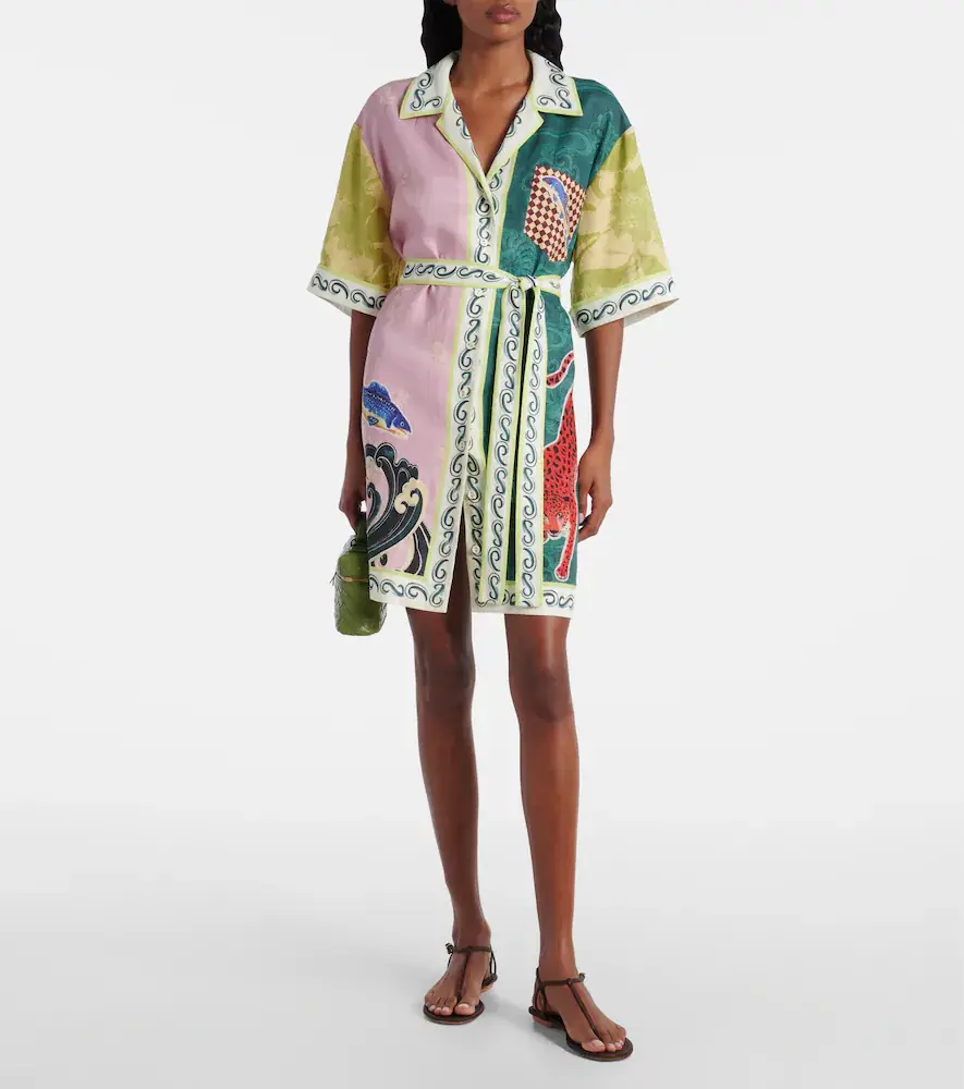 ALÉMAIS Alémais Rochester belted linen minidress | Thumbnail 5
