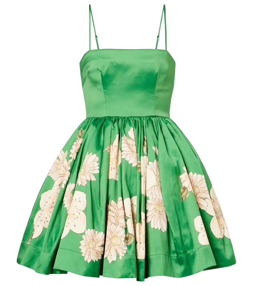 ALÉMAIS Alémais Floral gathered minidress