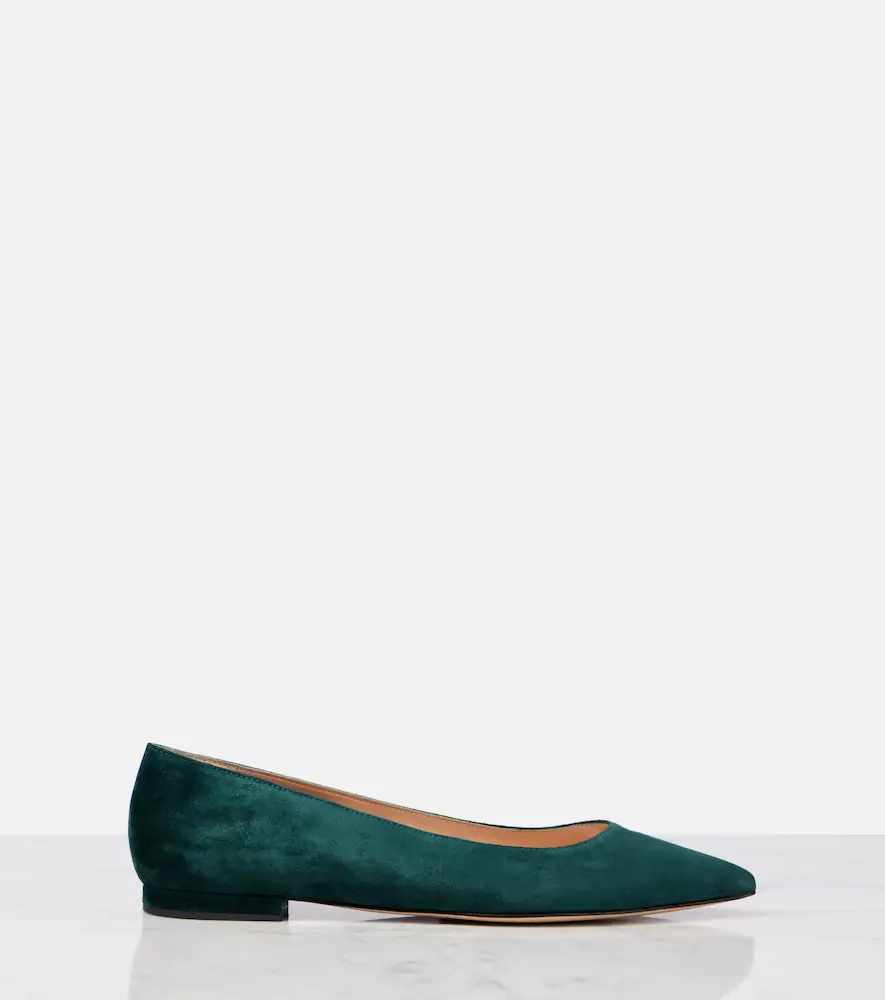 Gianvito Rossi Gianvito suede ballet flats | Thumbnail 4