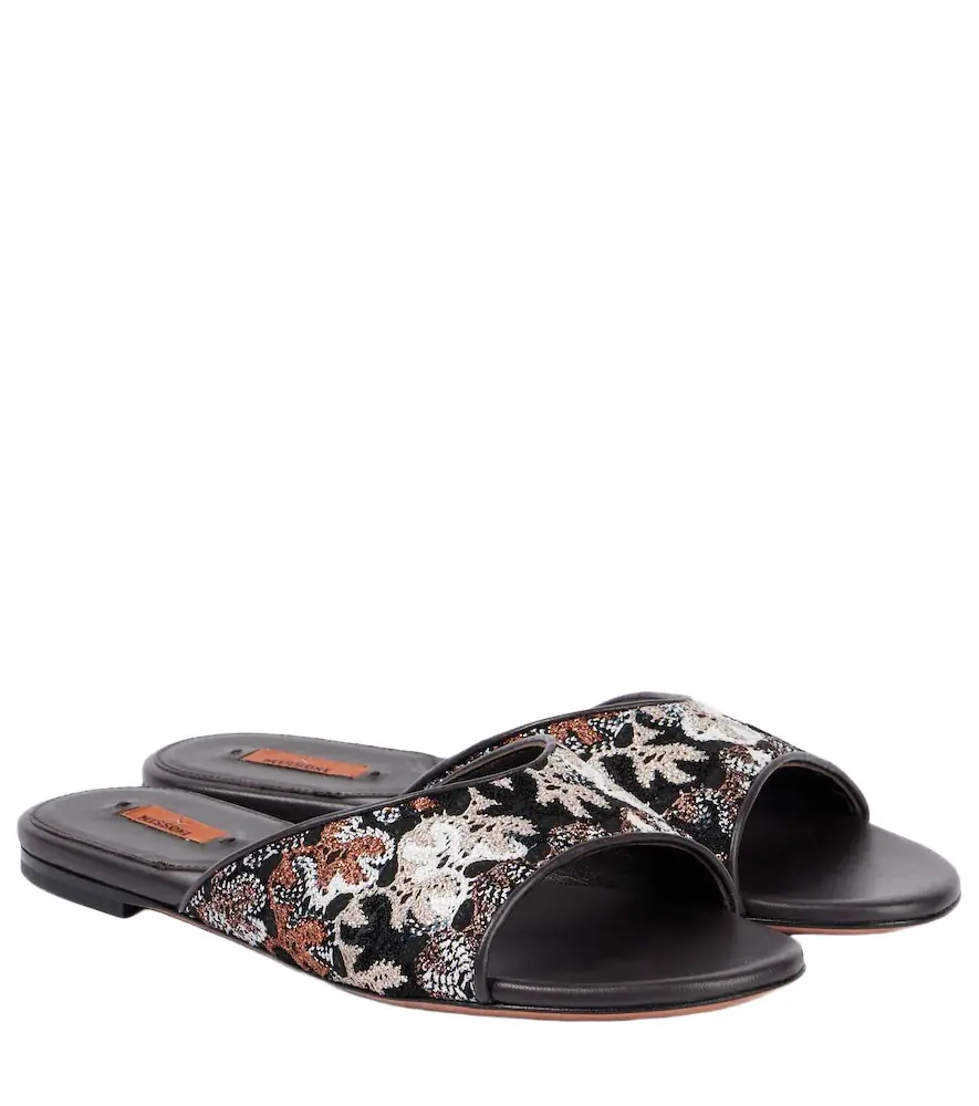 Missoni Lamé leather mules | Image 1 Missoni Lamé leather mules | Image 1
