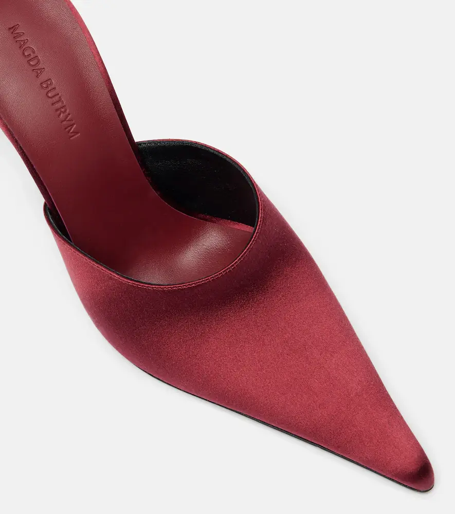 Magda Butrym Floral-appliqué satin pumps | Thumbnail 2 Magda Butrym Floral-appliqué satin pumps | Thumbnail 2