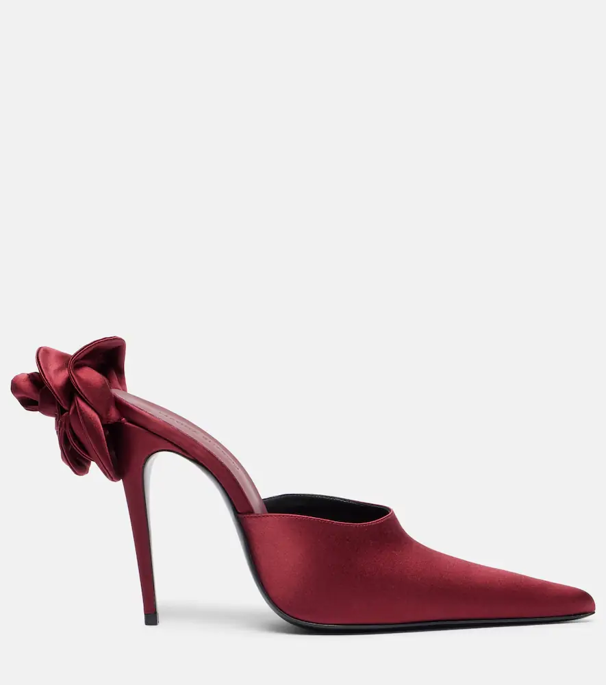 Magda Butrym Floral-appliqué satin pumps | Thumbnail 4 Magda Butrym Floral-appliqué satin pumps | Thumbnail 4