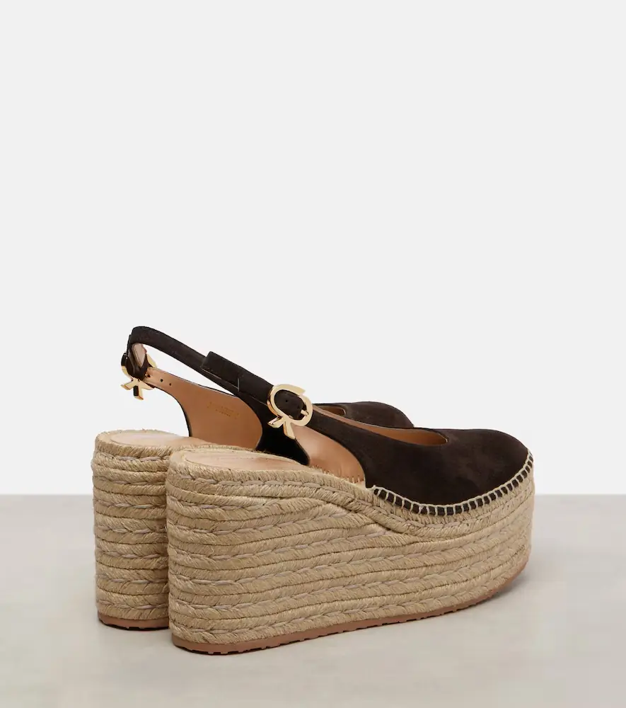 Gianvito Rossi Suede slingback espadrille wedges | Thumbnail 2