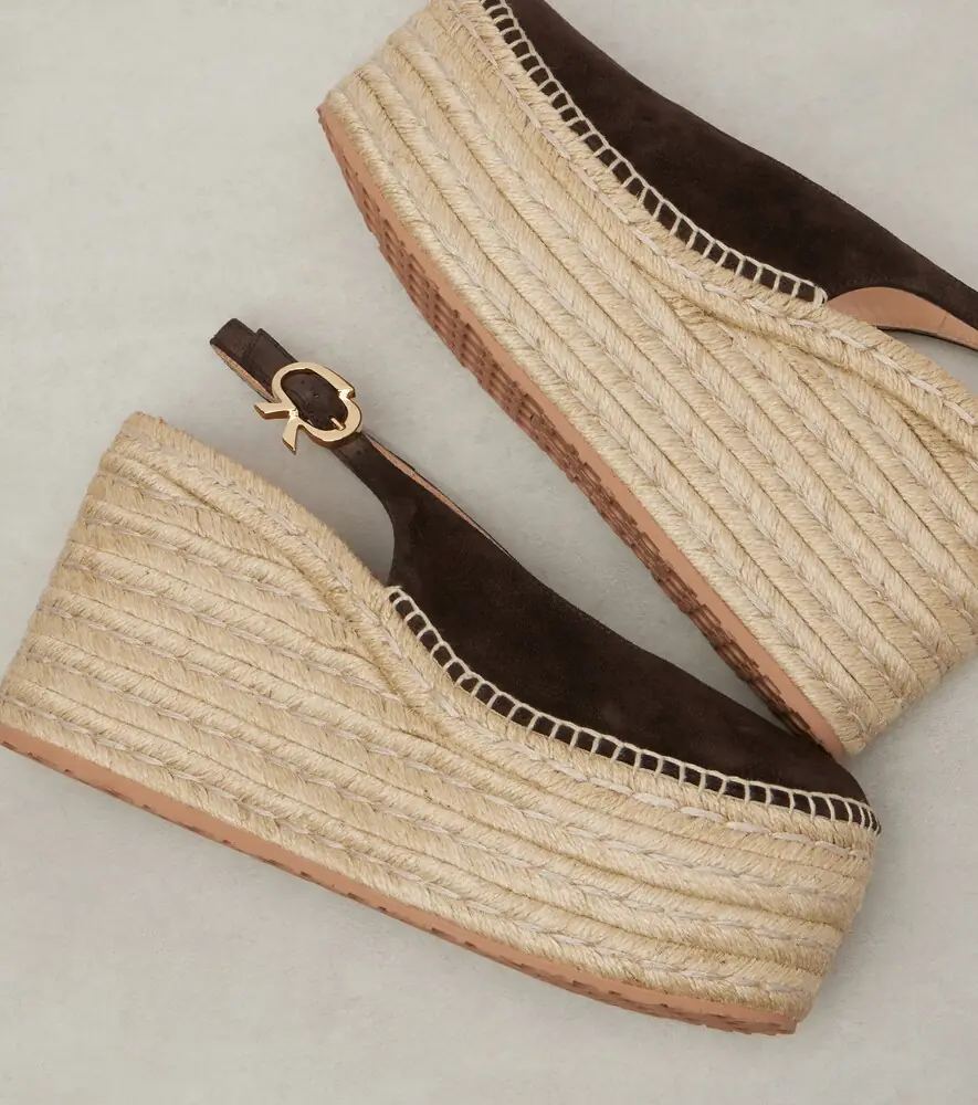 Gianvito Rossi Suede slingback espadrille wedges | Thumbnail 3