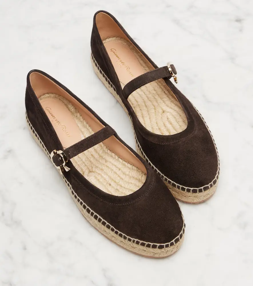 Gianvito Rossi Elda suede espadrilles Mary Jane flats | Thumbnail 2