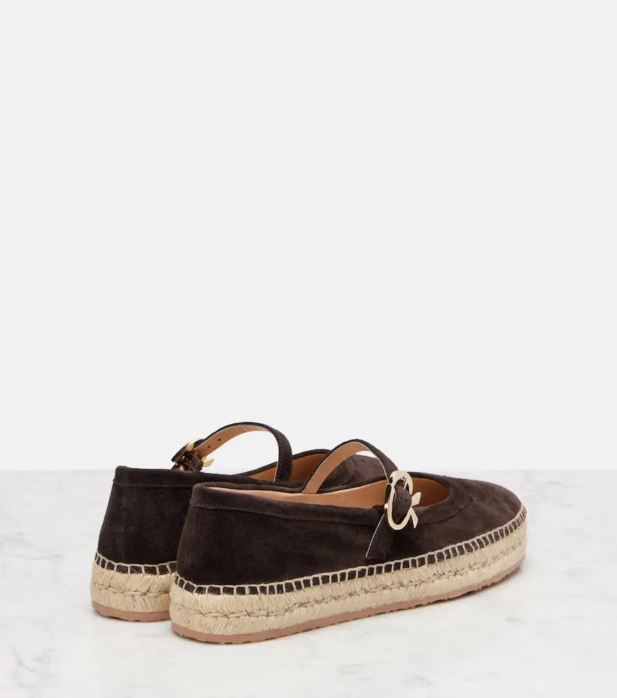 Gianvito Rossi Elda suede espadrilles Mary Jane flats | Thumbnail 3