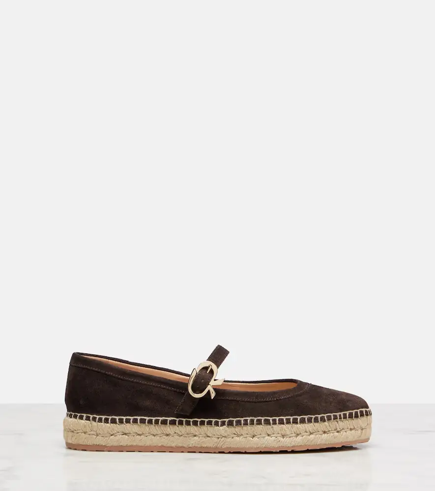 Gianvito Rossi Elda suede espadrilles Mary Jane flats | Thumbnail 4