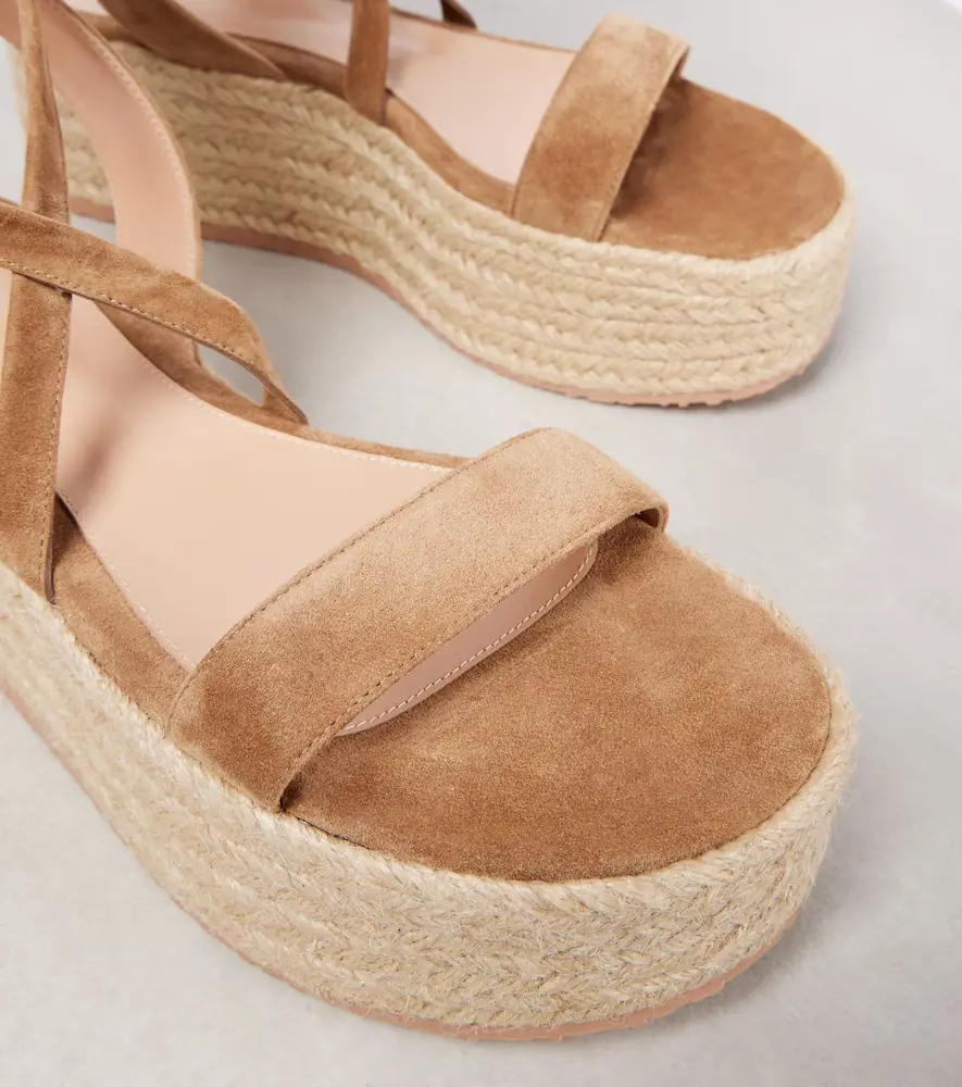 Gianvito Rossi Suede-trimmed platform espadrilles | Thumbnail 3