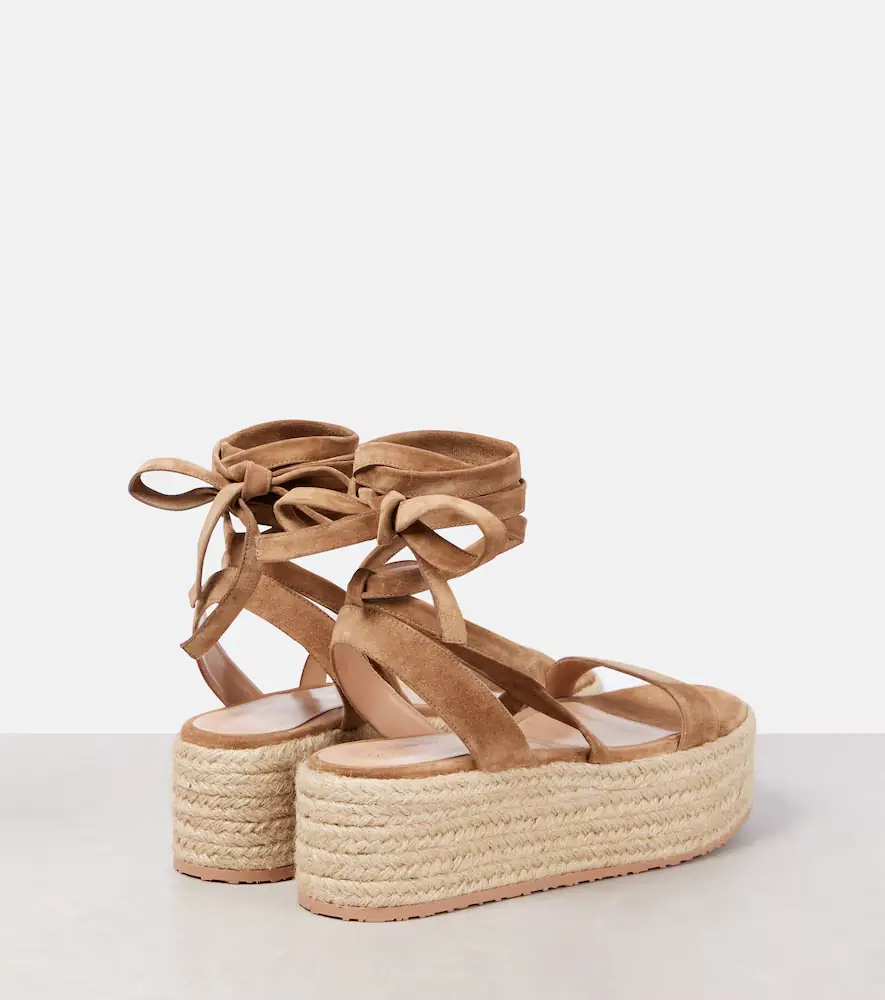 Gianvito Rossi Suede-trimmed platform espadrilles | Thumbnail 4