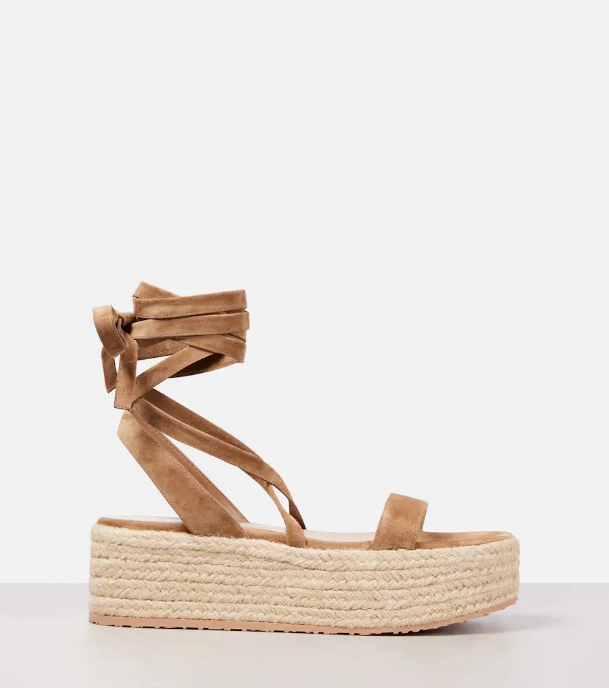 Gianvito Rossi Suede-trimmed platform espadrilles | Thumbnail 5